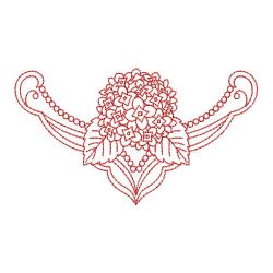 Redwork Flower Borders 06(Sm) machine embroidery designs