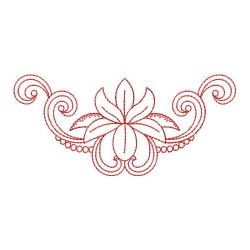 Redwork Flower Borders 07(Sm) machine embroidery designs