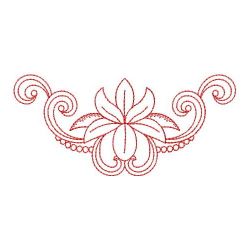 Redwork Flower Borders 07(Md) machine embroidery designs