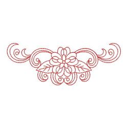 Redwork Flower Borders 08(Lg) machine embroidery designs