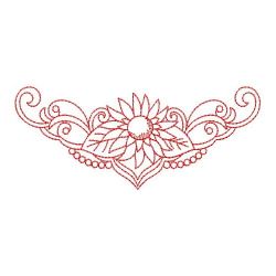 Redwork Flower Borders 09(Md) machine embroidery designs