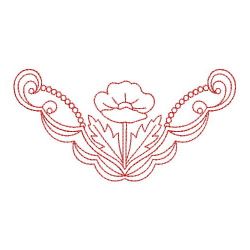 Redwork Flower Borders 10(Lg) machine embroidery designs