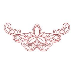 Redwork Flower Borders 12(Sm) machine embroidery designs