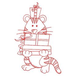 Redwork Birthday Tiger 09(Md)