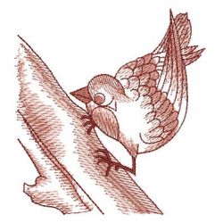 Sketched Chickadees 2 09 machine embroidery designs
