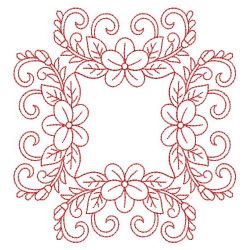 Redwork Flower Quilt(Md) machine embroidery designs