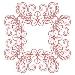 Redwork Flower Quilt(Lg) machine embroidery designs
