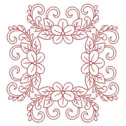 Redwork Flower Quilt 01(Md) machine embroidery designs