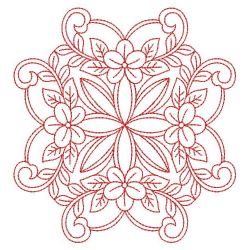 Redwork Flower Quilt 02(Lg)
