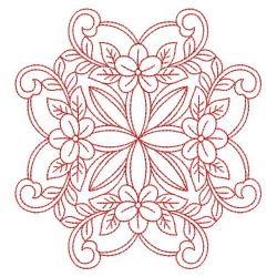 Redwork Flower Quilt 02(Lg)