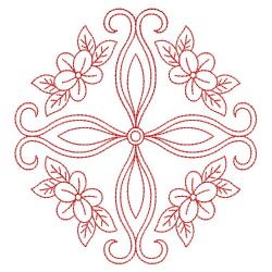 Redwork Flower Quilt 03(Md) machine embroidery designs