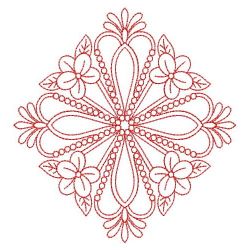 Redwork Flower Quilt 04(Lg)