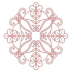 Redwork Flower Quilt 05(Lg)