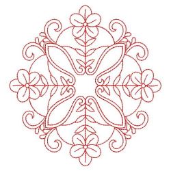 Redwork Flower Quilt 05(Md) machine embroidery designs