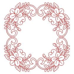 Redwork Flower Quilt 06(Lg) machine embroidery designs