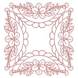 Redwork Flower Quilt 07(Md) machine embroidery designs