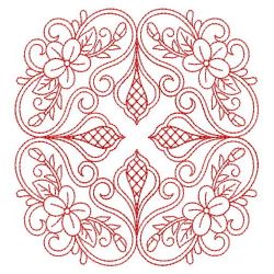 Redwork Flower Quilt 10(Lg) machine embroidery designs