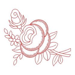 Redwork Heirloom Flower(Md) machine embroidery designs