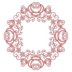 Redwork Heirloom Flower 02(Md) machine embroidery designs