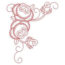 Redwork Heirloom Flower 09(Md) machine embroidery designs