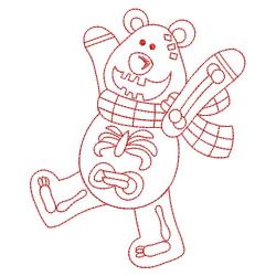 Redwork Halloween Bear(Sm) machine embroidery designs