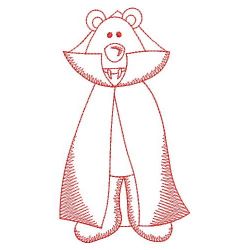 Redwork Halloween Bear 03(Sm) machine embroidery designs