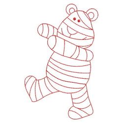 Redwork Halloween Bear 05(Md) machine embroidery designs