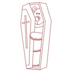 Redwork Halloween Bear 14(Lg) machine embroidery designs