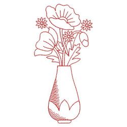 Redwork Flower Vases 07(Md)