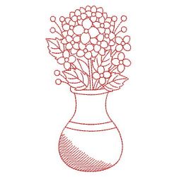 Redwork Flower Vases 09(Md)