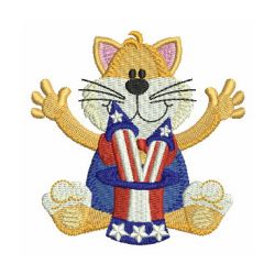 Patriotic Cat 02 machine embroidery designs