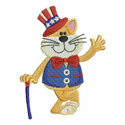 Patriotic Cat 03 machine embroidery designs