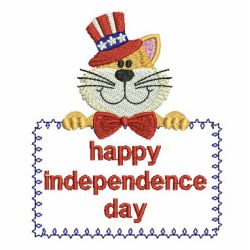 Patriotic Cat 07 machine embroidery designs