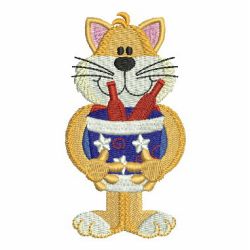 Patriotic Cat 10 machine embroidery designs