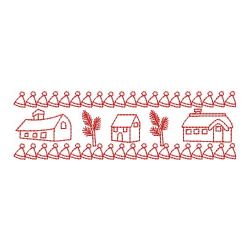 Redwork Christmas Border 01(Md) machine embroidery designs