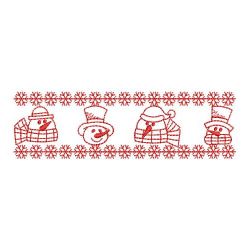 Redwork Christmas Border 03(Md) machine embroidery designs