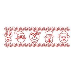 Redwork Christmas Border 07(Md) machine embroidery designs