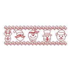 Redwork Christmas Border 07(Sm) machine embroidery designs