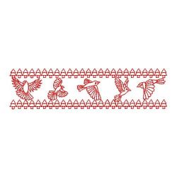 Redwork Christmas Border 08(Sm) machine embroidery designs