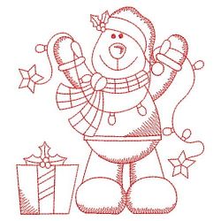 Redwork Christmas Bear 06(Sm) machine embroidery designs