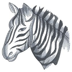 Sketched African Animals 10(Md) machine embroidery designs