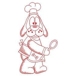 Redwork Animal Chef 05(Sm)