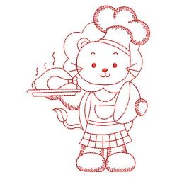 Redwork Animal Chef 08(Sm)