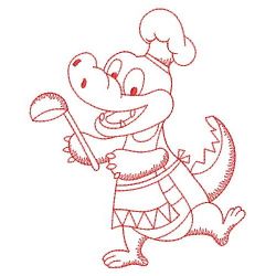 Redwork Animal Chef 10(Sm)