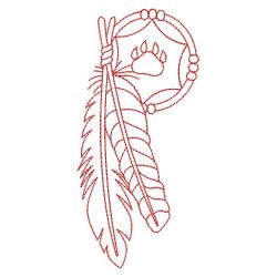 Redwork Indian Feathers 01(Sm) machine embroidery designs