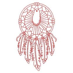 Redwork Indian Feathers 05(Lg) machine embroidery designs