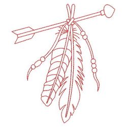 Redwork Indian Feathers 10(Lg)