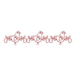 Redwork Folk Art Border 10(Md)