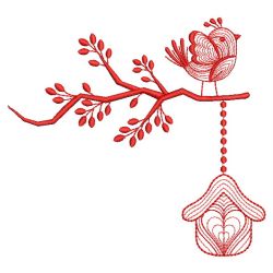 Redwork Rippled Birds 05(Md) machine embroidery designs