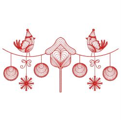 Redwork Rippled Birds 07(Lg) machine embroidery designs